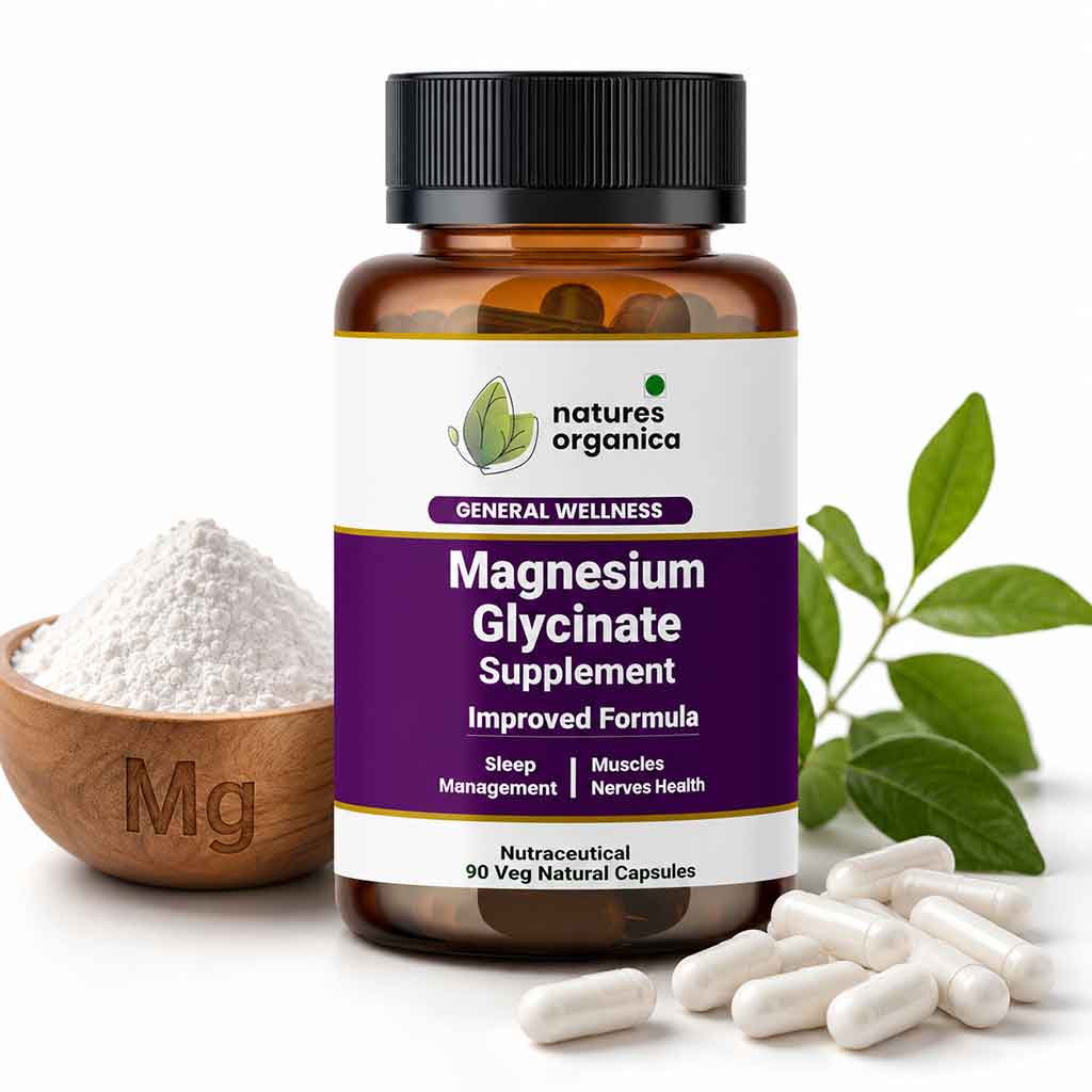 Magnesium Glycinate Supplement – Sleep, Muscle & Nerve Support | Nature Organica