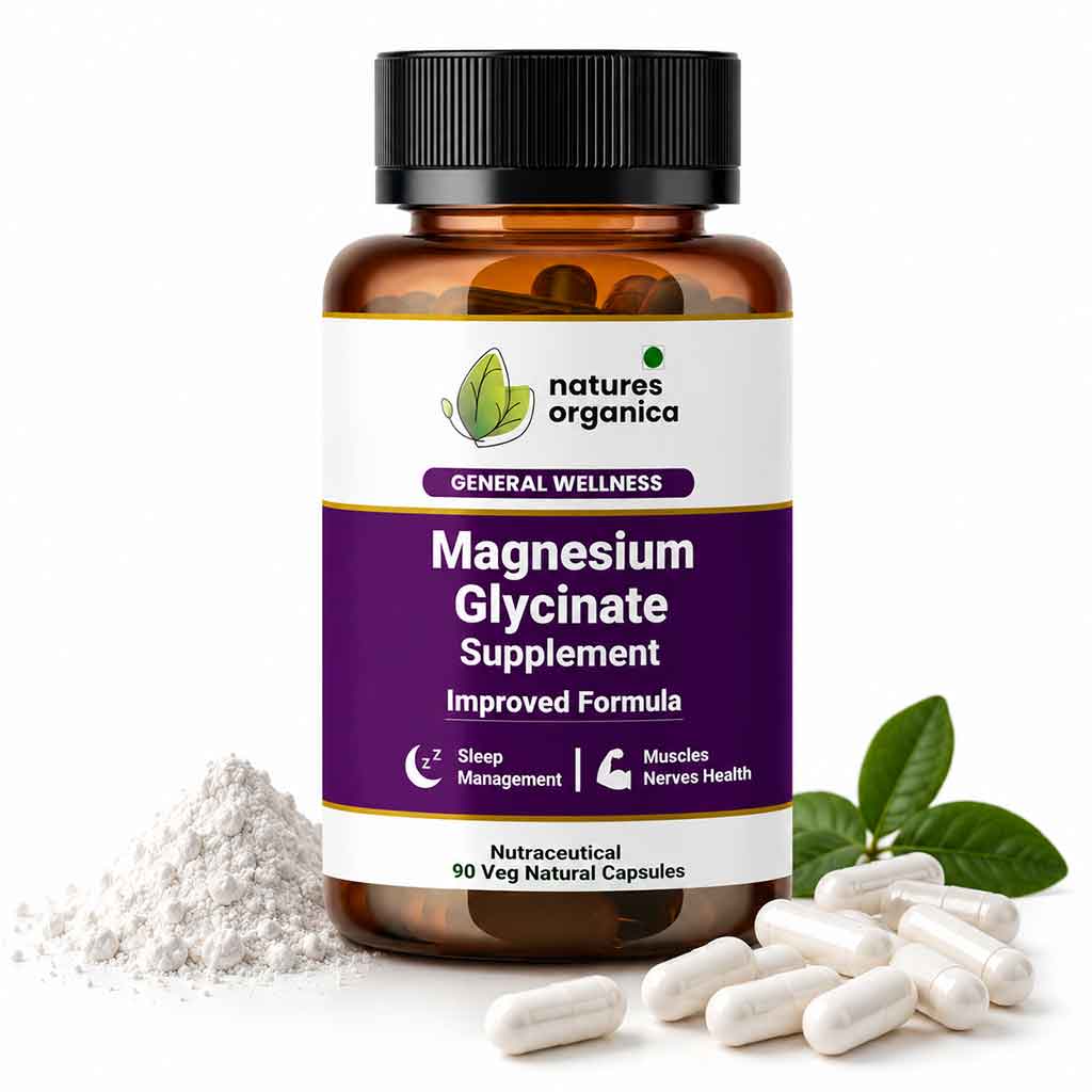 Magnesium Glycinate Supplement – Sleep, Muscle & Nerve Support | Nature Organica