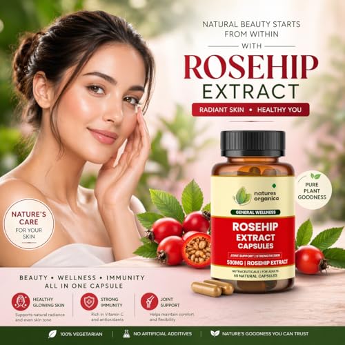 Rose Hip Extract Capsules - 60 Veg Capsules